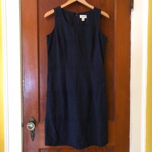L.L. Bean Eyelet Sheath Dress